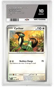 2023 POKEMON SV1 EN SCARLET AND VIOLET #163 CYCLIZAR MPE 10 GEM/MT — graded card up for auction