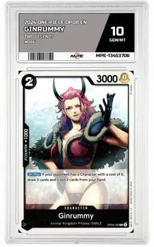2024 ONE PIECE OP08 EN Two Legends #086 GINRUMMY MPE 10 GEM/MT — graded card up for auction
