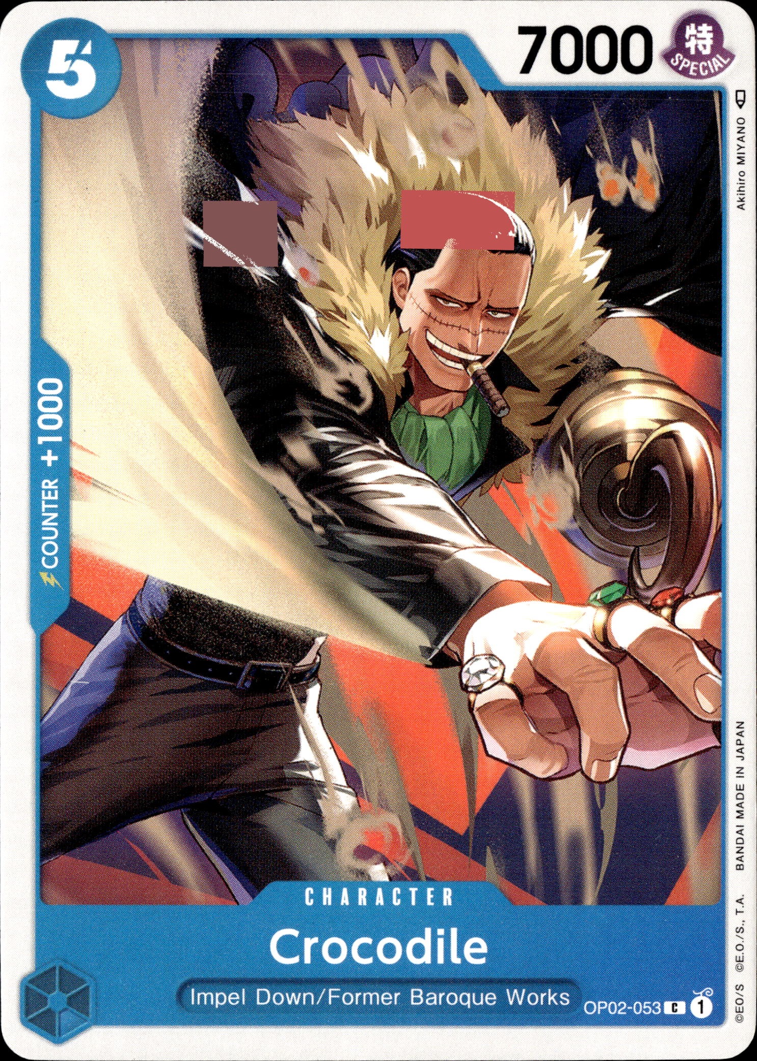2023 One Piece Op02 En Crocodile graded slab