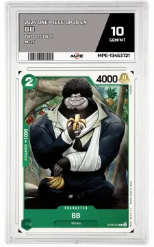 2024 ONE PIECE OP08 EN Two Legends #035 BB MPE 10 GEM/MT — graded card up for auction