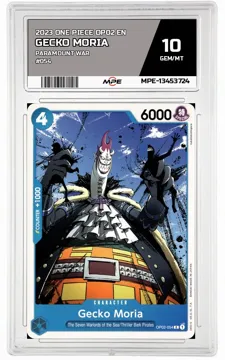 2023 ONE PIECE OP02 EN Paramount War #054 Gecko Moria MPE 10 GEM/MT — graded card up for auction