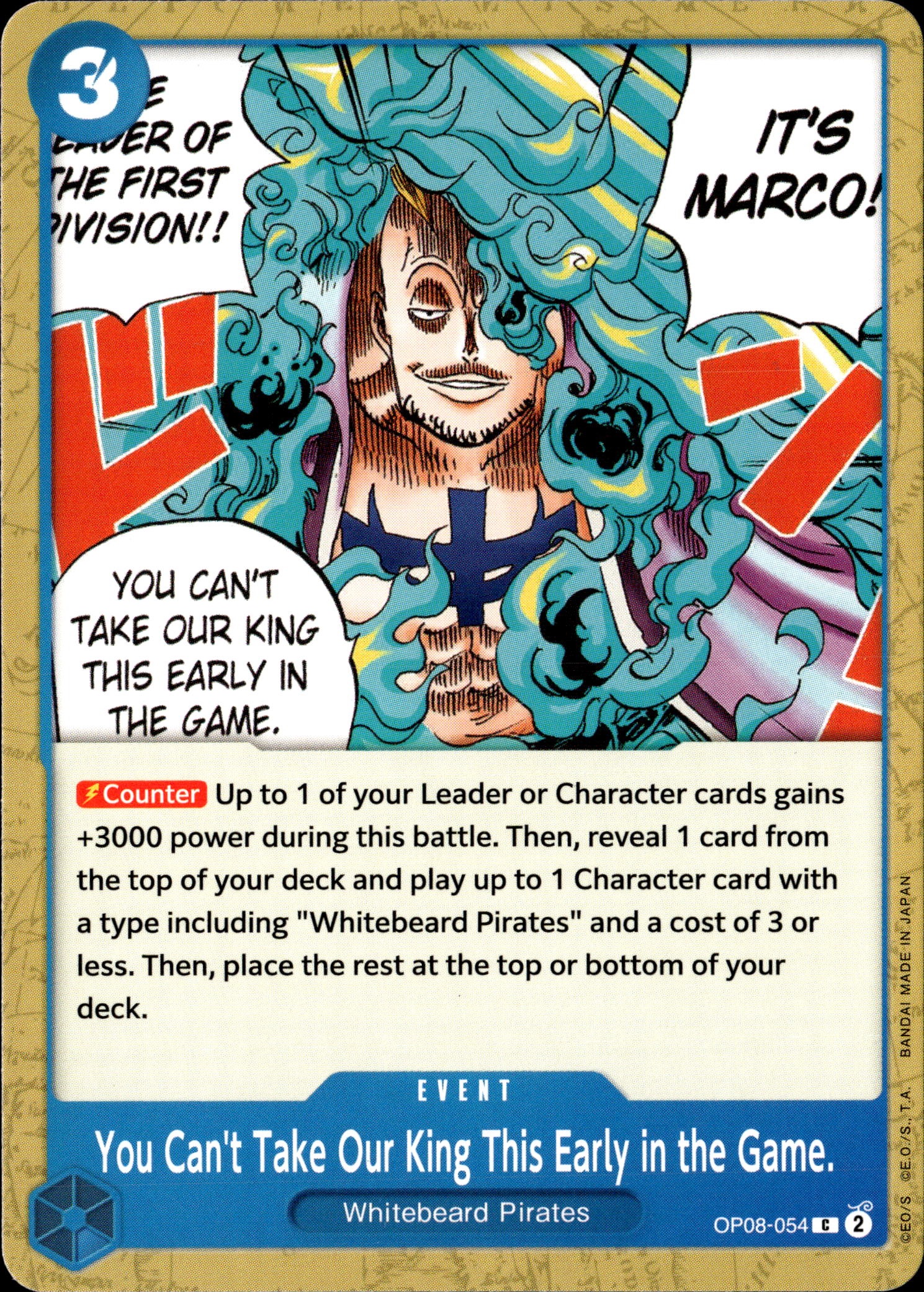 2024 One Piece Op08 En You Can't Take Our King This Early In The Game graded slab