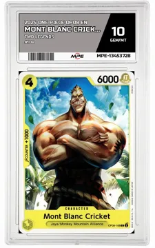 2024 ONE PIECE OP08 EN Two Legends #108 MONT BLANC CRICKET MPE 10 GEM/MT — graded card up for auction