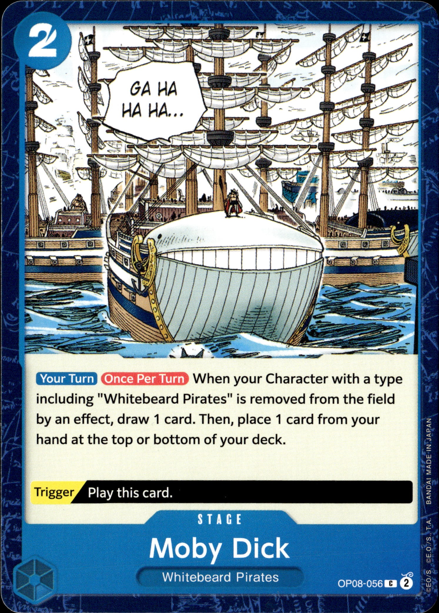 2024 One Piece Op08 En Moby Dick graded slab