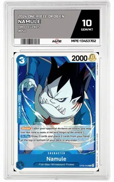 2024 ONE PIECE OP08 EN Two Legends #050 NAMULE MPE 10 GEM/MT — graded card up for auction