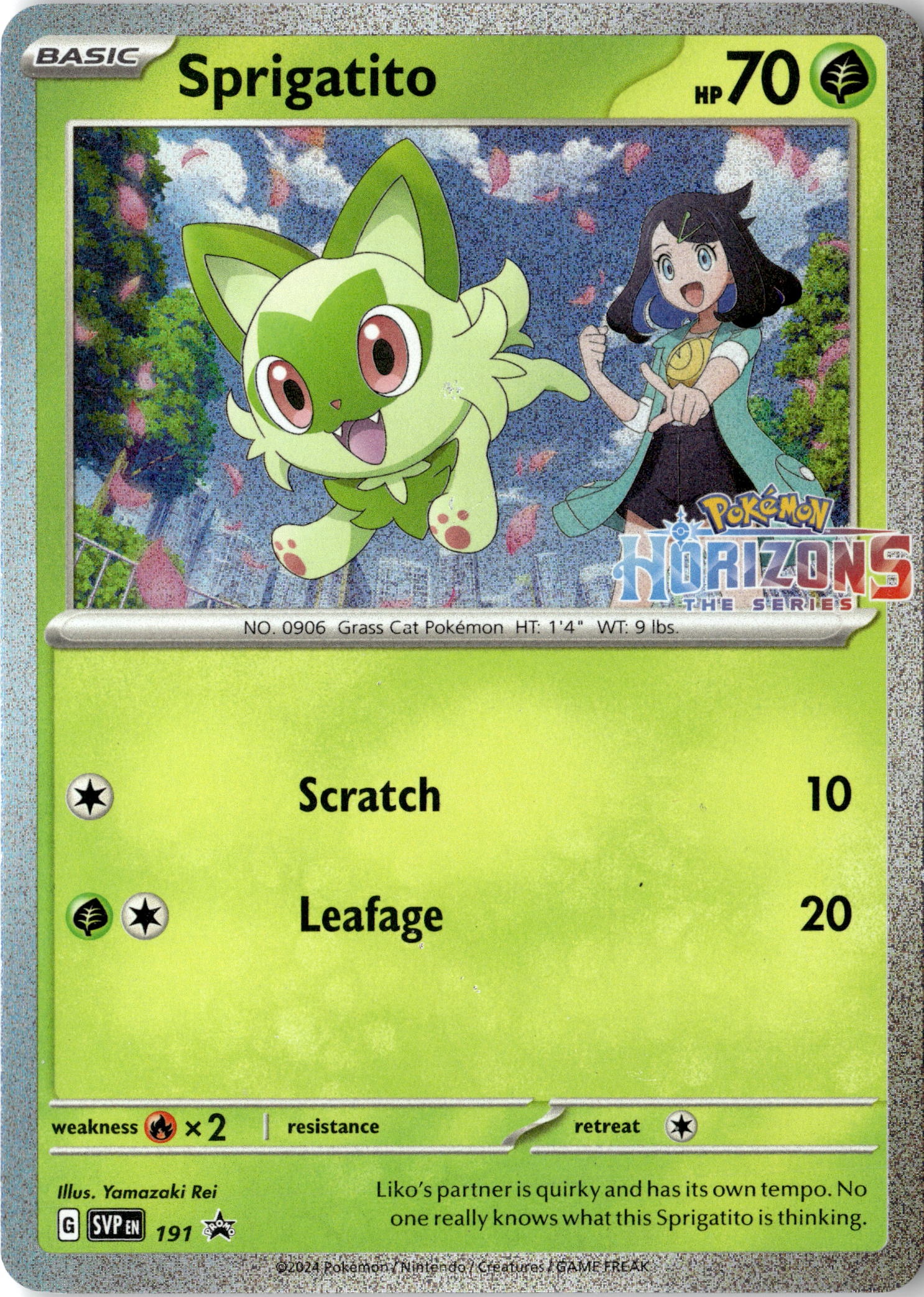 2024 Black Star Promo Sprigatito graded slab