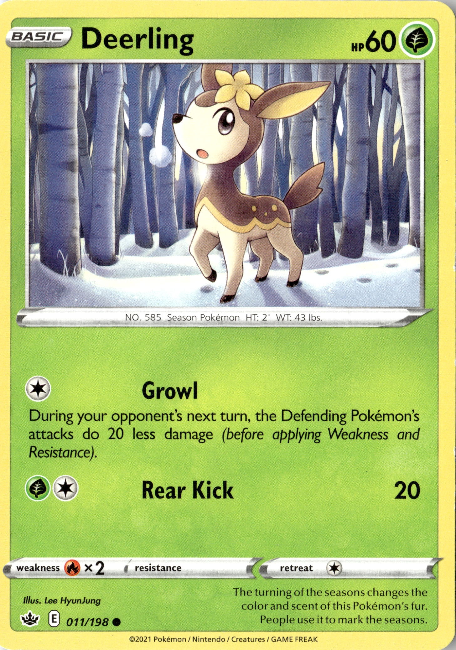 2021 Pokemon Cre En Deerling graded slab