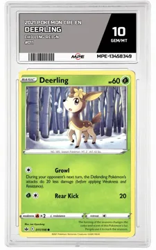 2021 POKEMON CRE EN CHILLING REIGN #011 Deerling MPE 10 GEM/MT — graded card up for auction