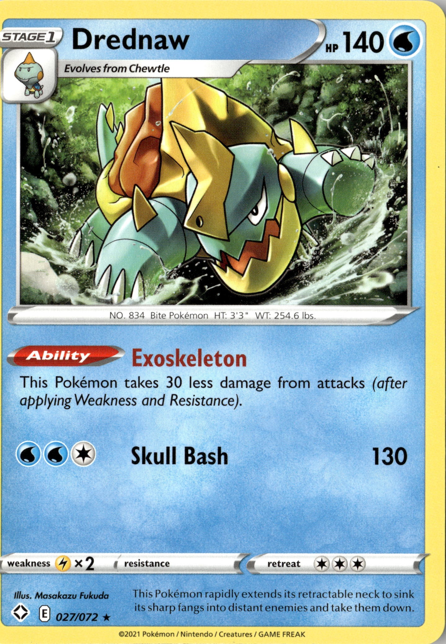 2021 Pokemon Shf En Drednaw graded slab