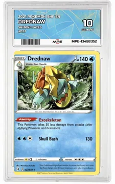 2021 POKEMON SHF EN SHINING FATES #027 Drednaw MPE 10 GEM/MT — graded card up for auction