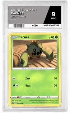 2021 POKEMON BST EN BATTLE STYLES #004 CACNEA MPE 9 MINT — graded card up for auction