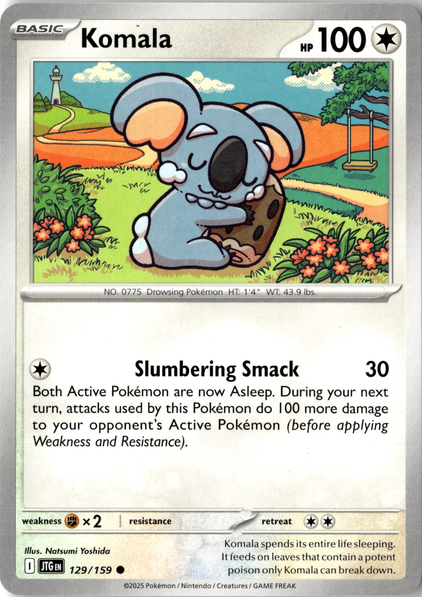 2025 Pokemon Jtg En Komala graded slab