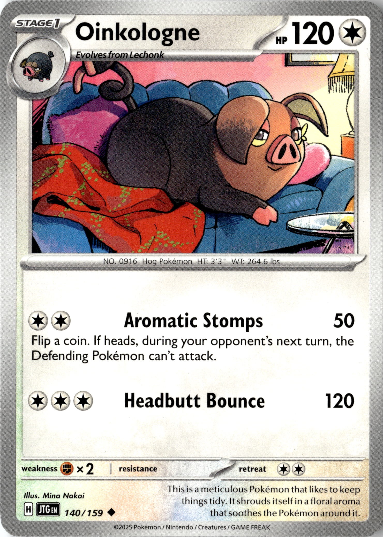 2025 Pokemon Jtg En Oinkologne graded slab