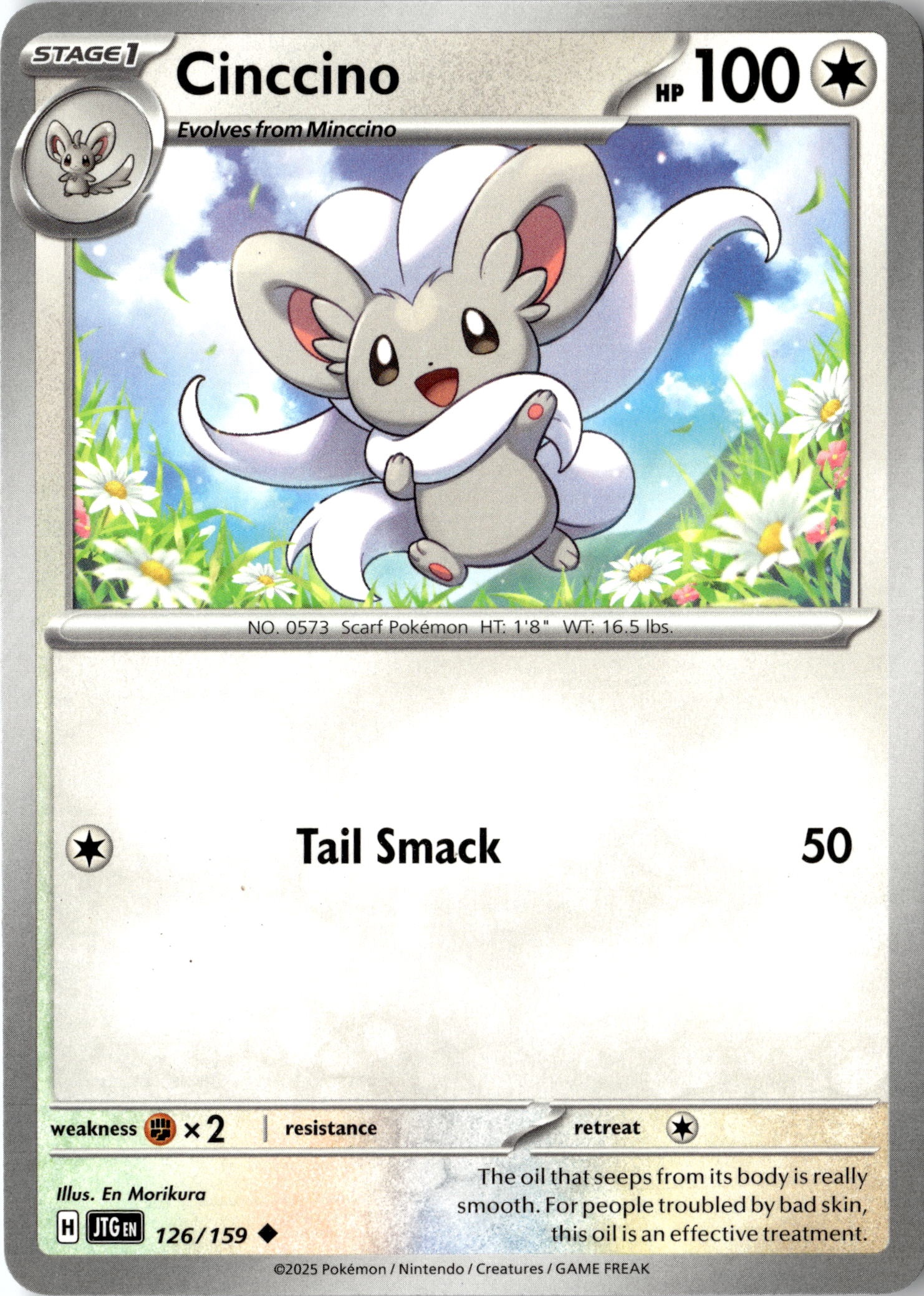 2025 Pokemon Jtg En Cinccino graded slab