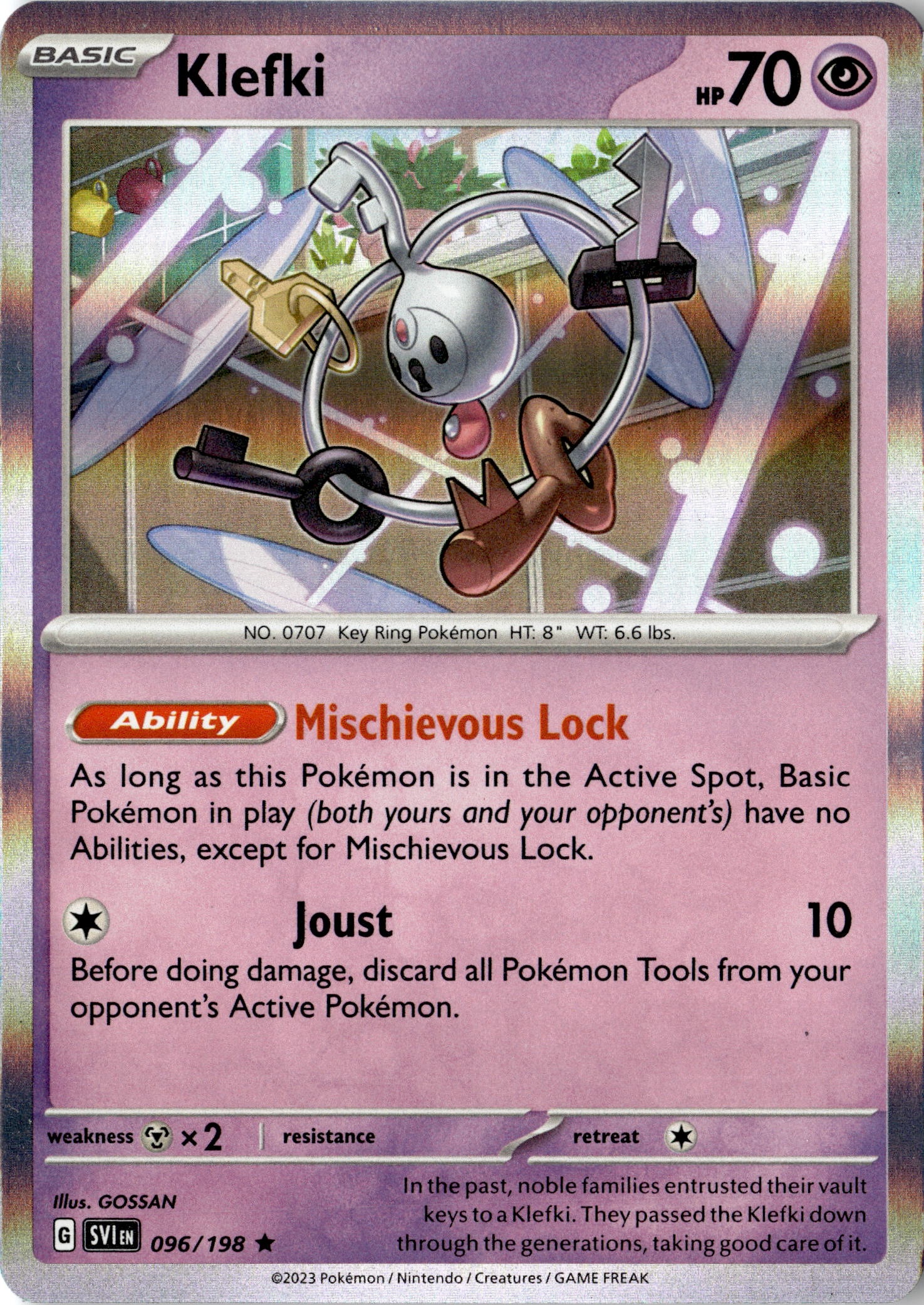 2023 Pokemon Sv1 En Klefki graded slab