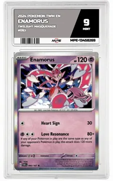 2024 POKEMON TWM EN TWILIGHT MASQUERADE #093 Enamorus MPE 9 MINT — graded card up for auction