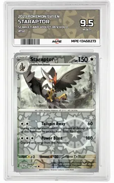 2023 POKEMON SV1 EN SCARLET AND VIOLET-REV HOLO #150 STARAPTOR MPE 9.5 MINT+ — graded card up for auction