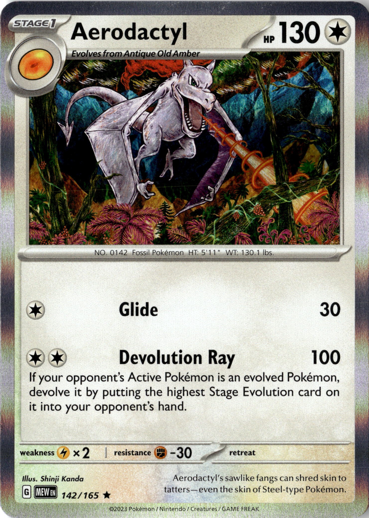 2023 Pokemon Mew En Aerodactyl graded slab