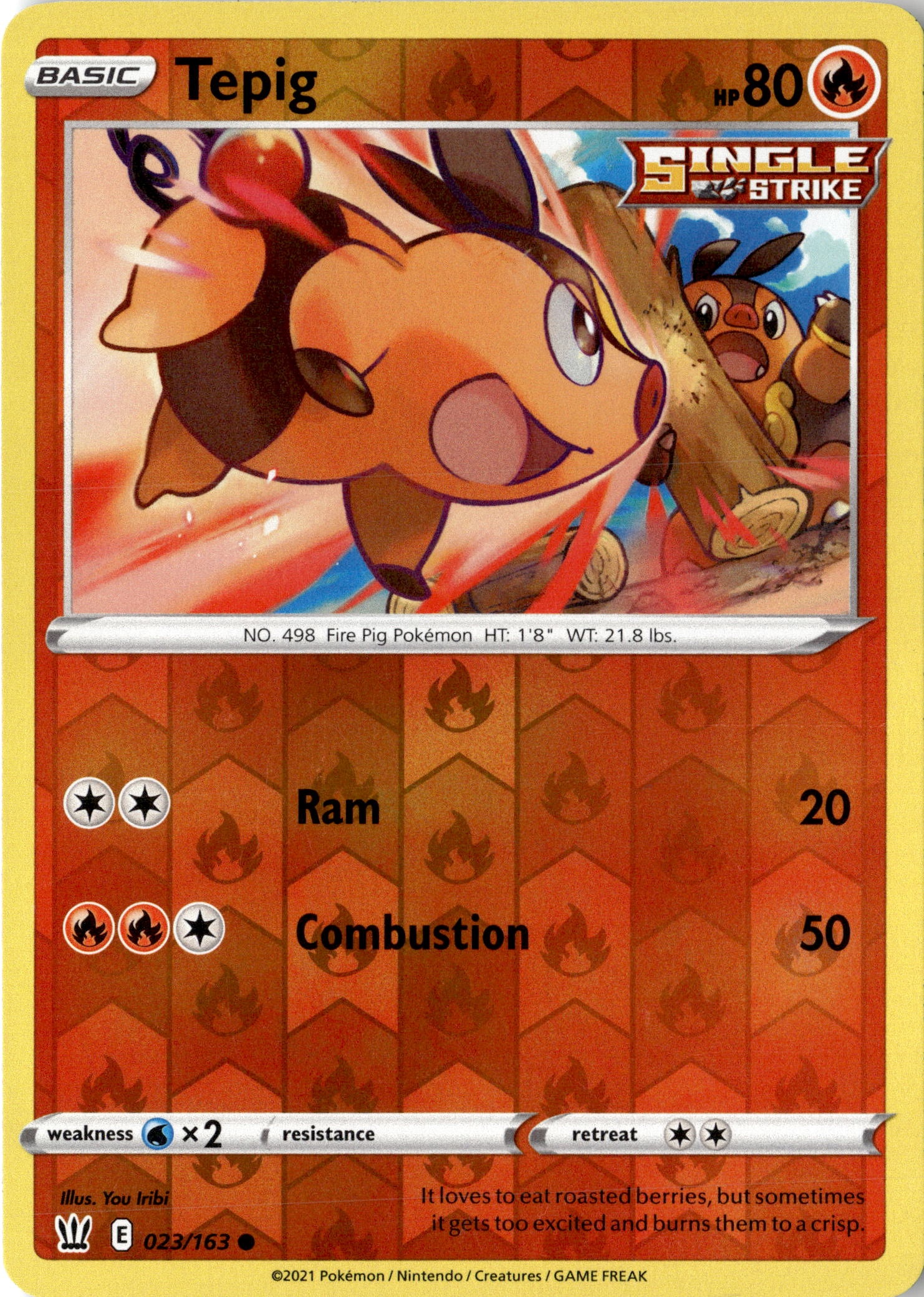 2021 Pokemon Bst En Tepig graded slab