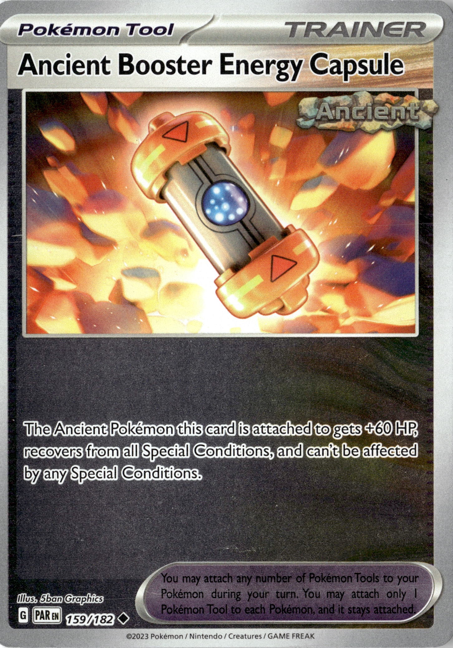 2023 Pokemon Par En Ancient Booster Energy Capsule graded slab