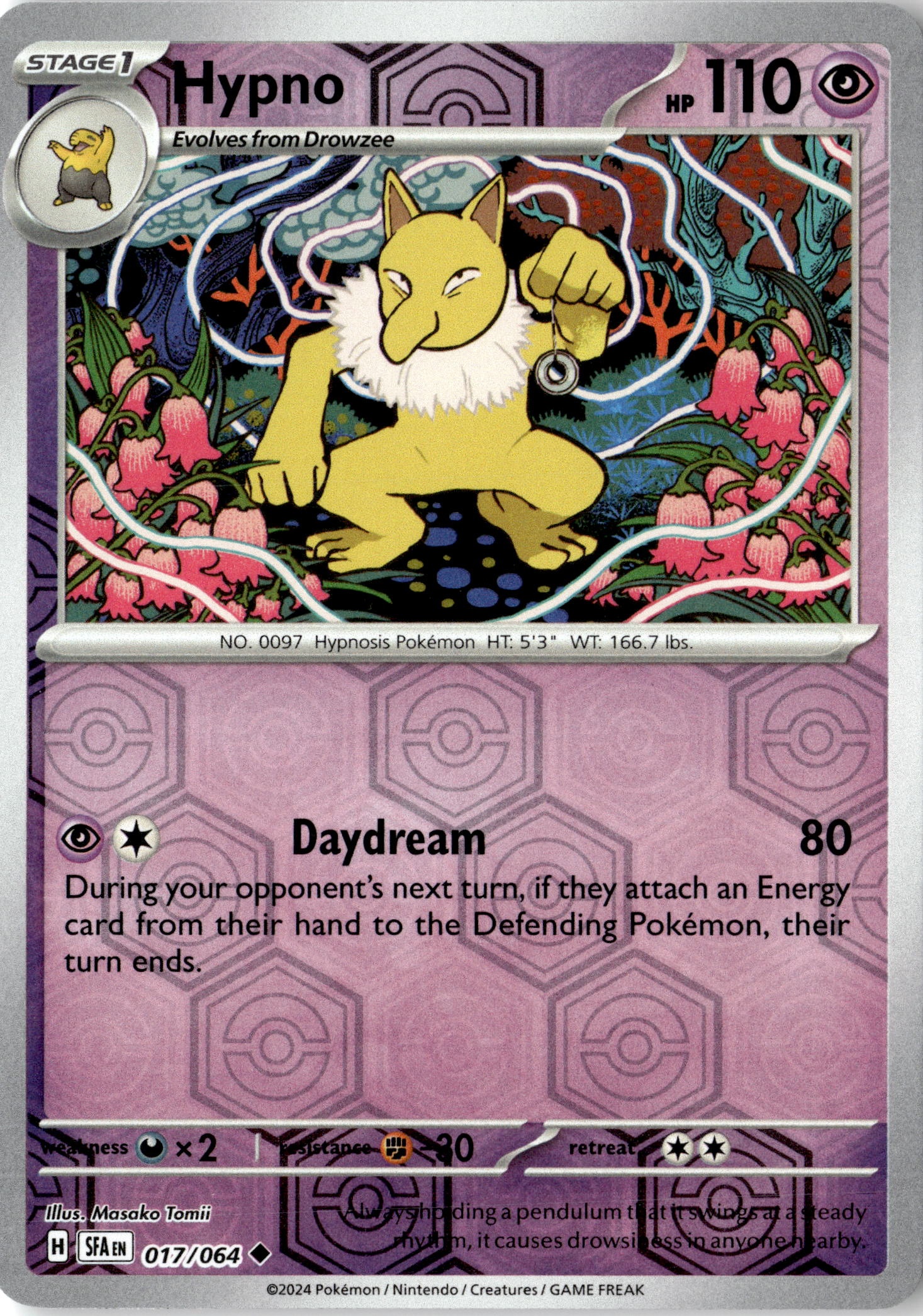 2024 Pokemon Sfa En Hypno graded slab