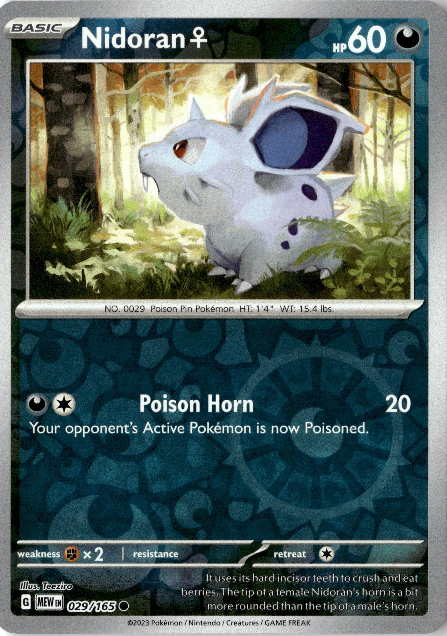 2023 Pokemon Mew En Nidoran♀ graded slab
