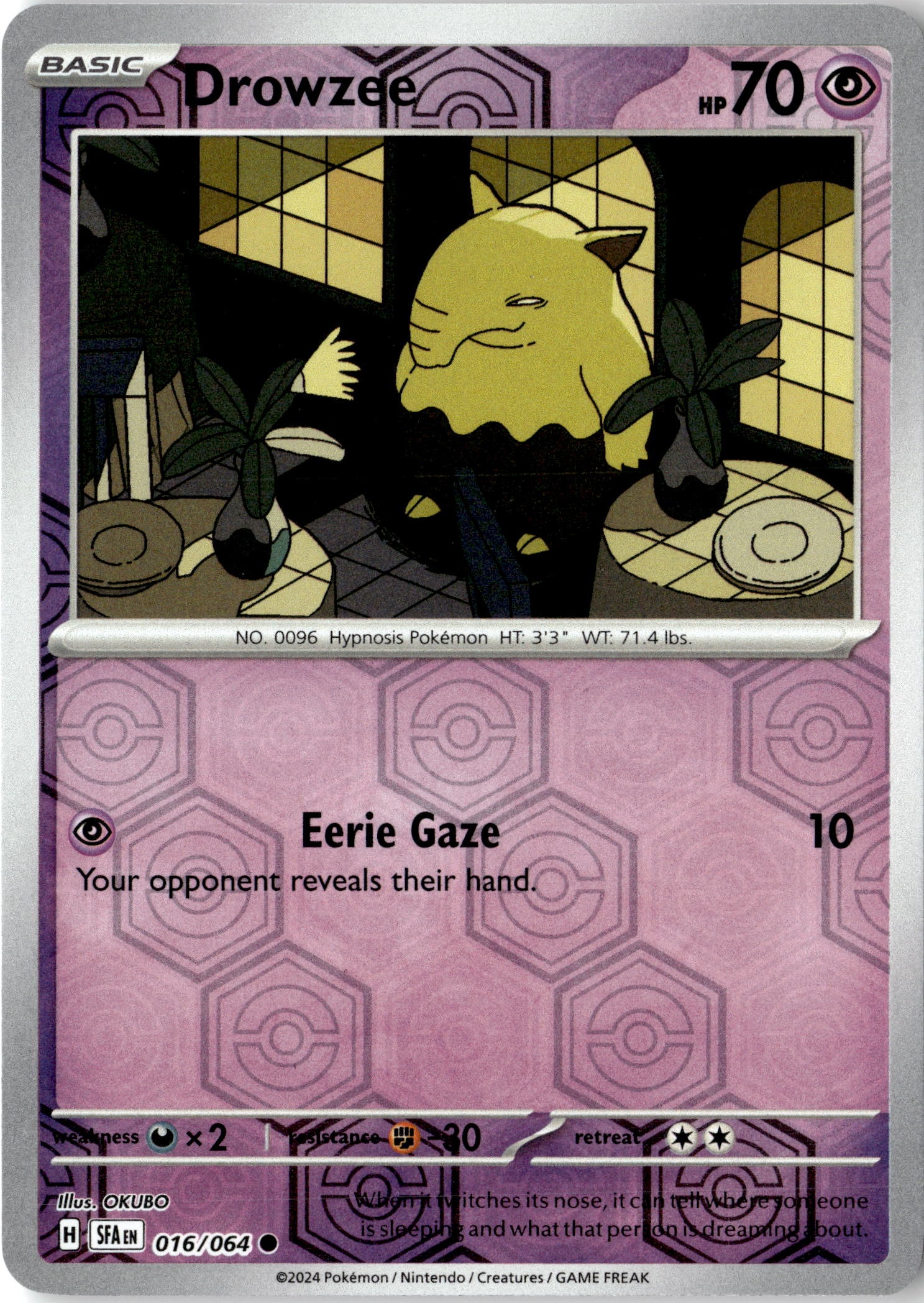 2024 Pokemon Sfa En Drowzee graded slab