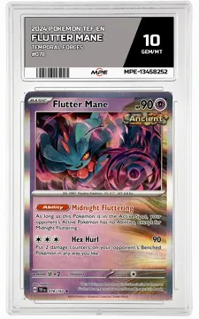 2024 POKEMON TEF EN TEMPORAL FORCES #078 Flutter Mane MPE 10 GEM/MT — graded card up for auction