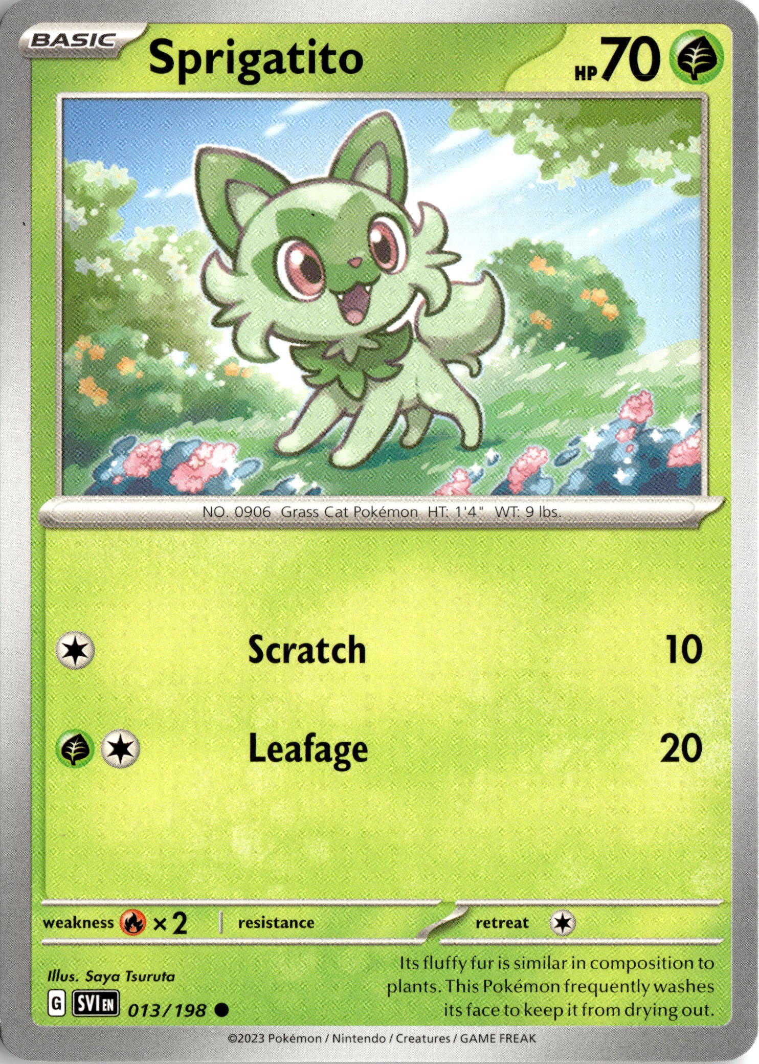 2023 Pokemon Sv1 En Sprigatito graded slab