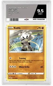 2021 POKEMON CRE EN CHILLING REIGN #093 KUBFU MPE 9.5 MINT+ — graded card up for auction