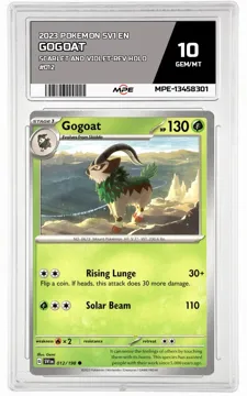 2023 POKEMON SV1 EN SCARLET AND VIOLET-REV HOLO #012 Gogoat MPE 10 GEM/MT — graded card up for auction