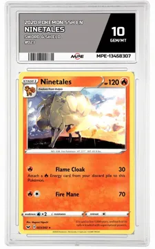 2020 POKEMON SSH EN SWORD & SHIELD #023 Ninetales MPE 10 GEM/MT — graded card up for auction