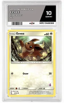 2019 POKEMON HIF EN HIDDEN FATES #49 Eevee MPE 10 GEM/MT — graded card up for auction