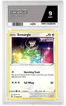 2021 POKEMON FST EN FUSION STRIKE #209 SMEARGLE MPE 9 MINT — graded card up for auction