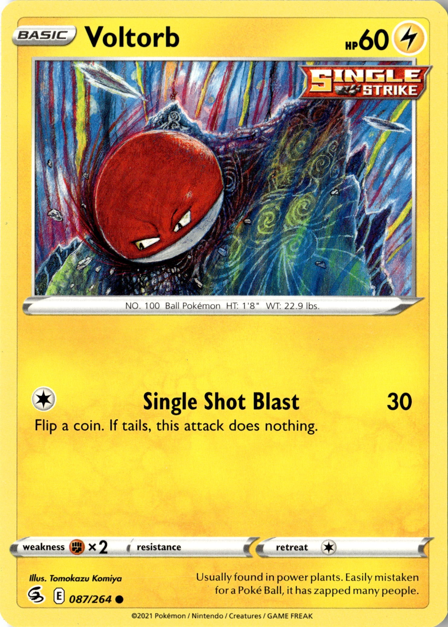 2021 Pokemon Fst En Voltorb graded slab