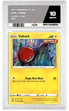 2021 POKEMON FST EN FUSION STRIKE #087 Voltorb MPE 10 GEM/MT — graded card up for auction