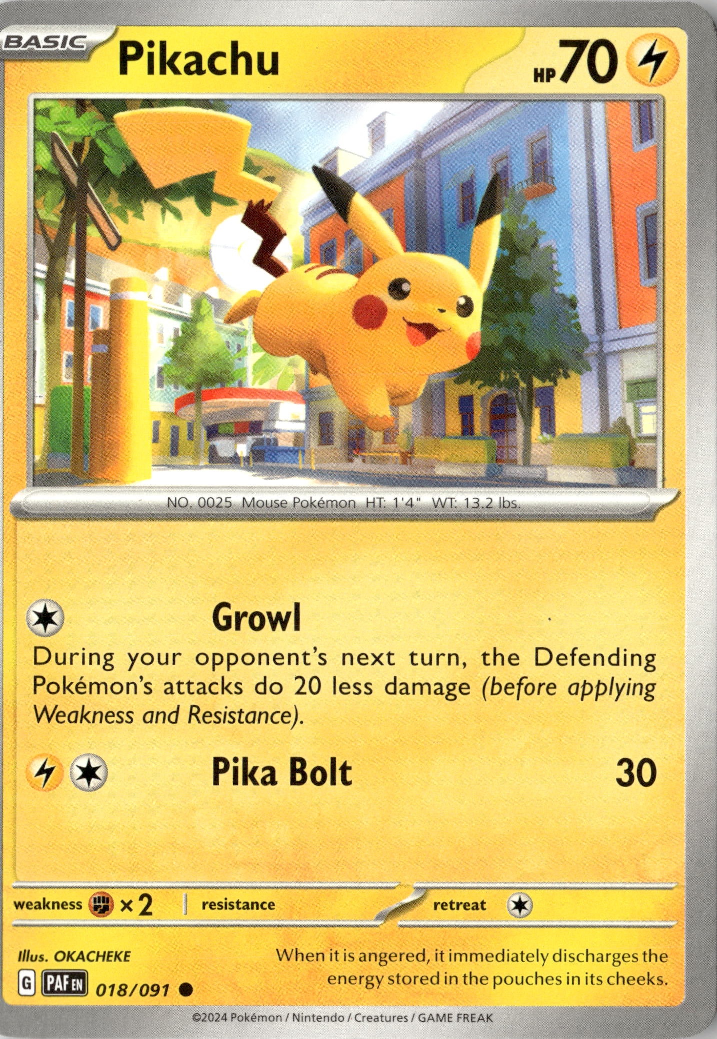 2024 Pokemon Paf En Pikachu graded slab