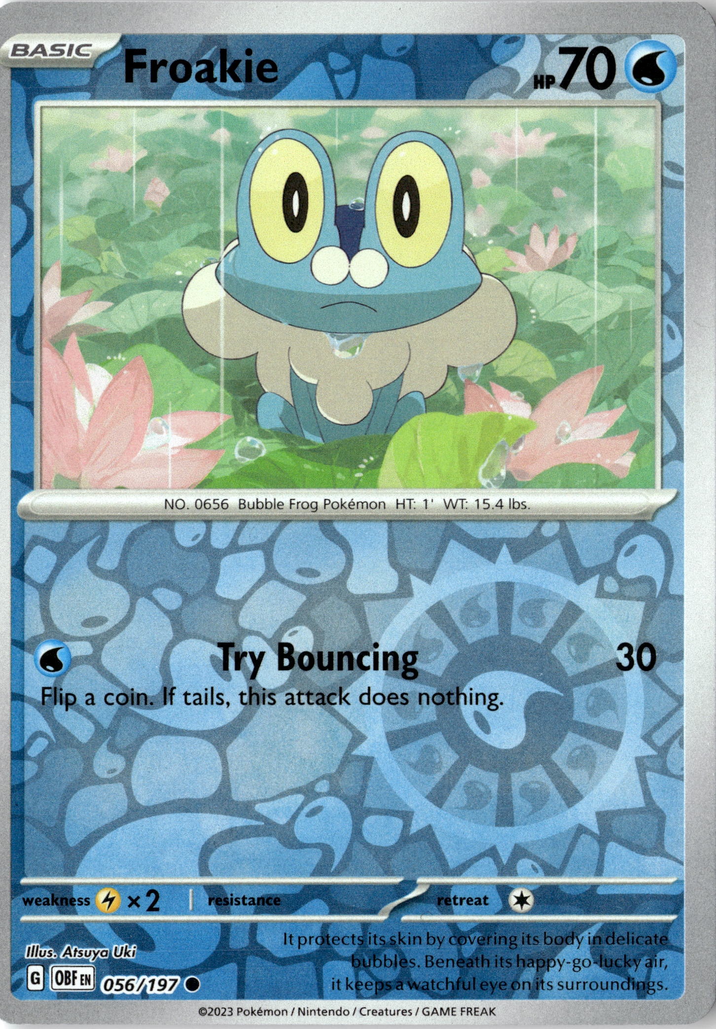 2023 Pokemon Obf En Froakie graded slab