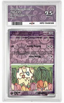 2023 POKEMON OBF EN OBSIDIAN FLAMES-REV HOLO #083 Togepi MPE 9.5 MINT+ — graded card up for auction