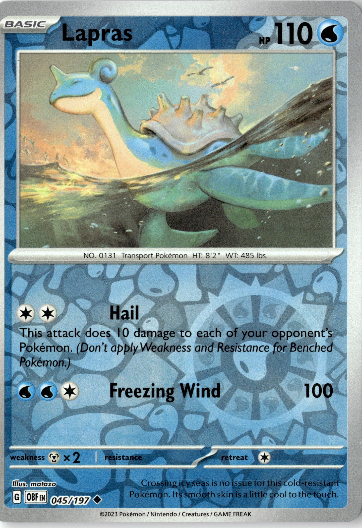 2023 Pokemon Obf En Lapras graded slab