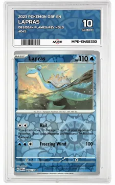 2023 POKEMON OBF EN OBSIDIAN FLAMES-REV HOLO #045 LAPRAS MPE 10 GEM/MT — graded card up for auction