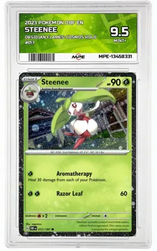 2023 POKEMON OBF EN OBSIDIAN FLAMES-Cosmos Holo #017 Steenee MPE 9.5 MINT+ — graded card up for auction