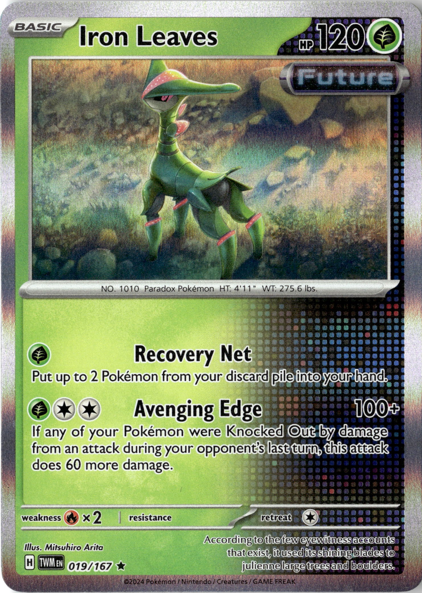 2024 Pokemon Twm En Iron Leaves graded slab