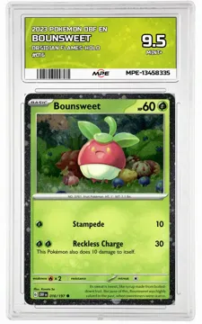 2023 POKEMON OBF EN OBSIDIAN FLAMES-HOLO #016 Bounsweet MPE 9.5 MINT+ — graded card up for auction