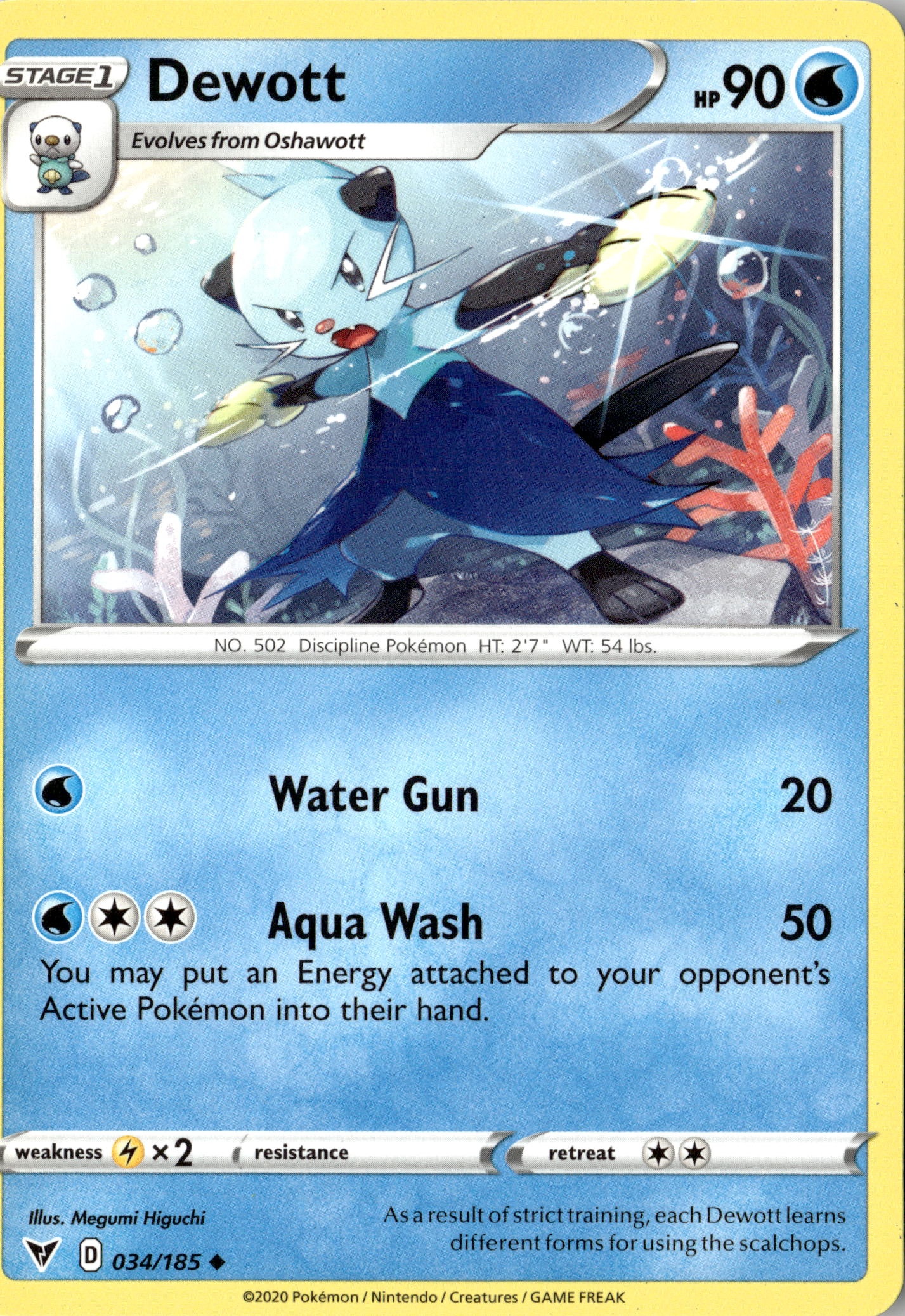 2020 Pokemon Viv En Dewott graded slab