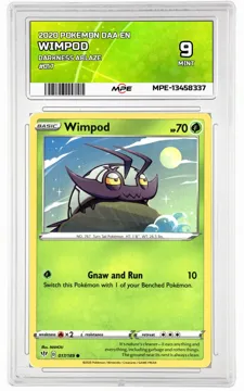 2020 POKEMON DAA EN DARKNESS ABLAZE #017 WIMPOD MPE 9 MINT — graded card up for auction