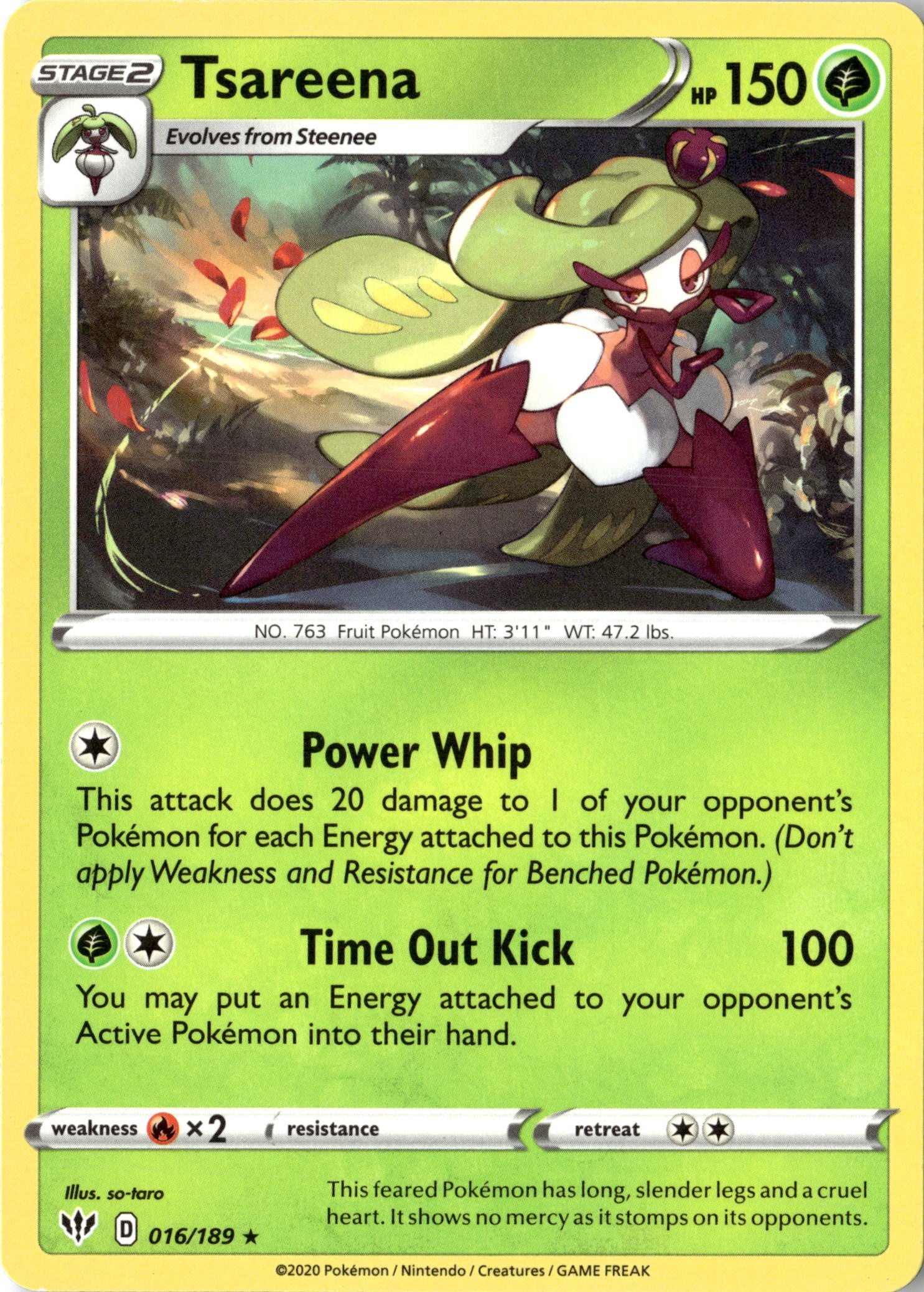 2020 Pokemon Daa En Tsareena graded slab