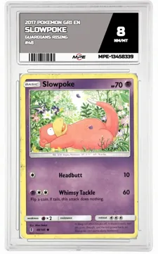 2017 POKEMON GRI EN GUARDIANS RISING #48 Slowpoke MPE 8 NM/MT — graded card up for auction