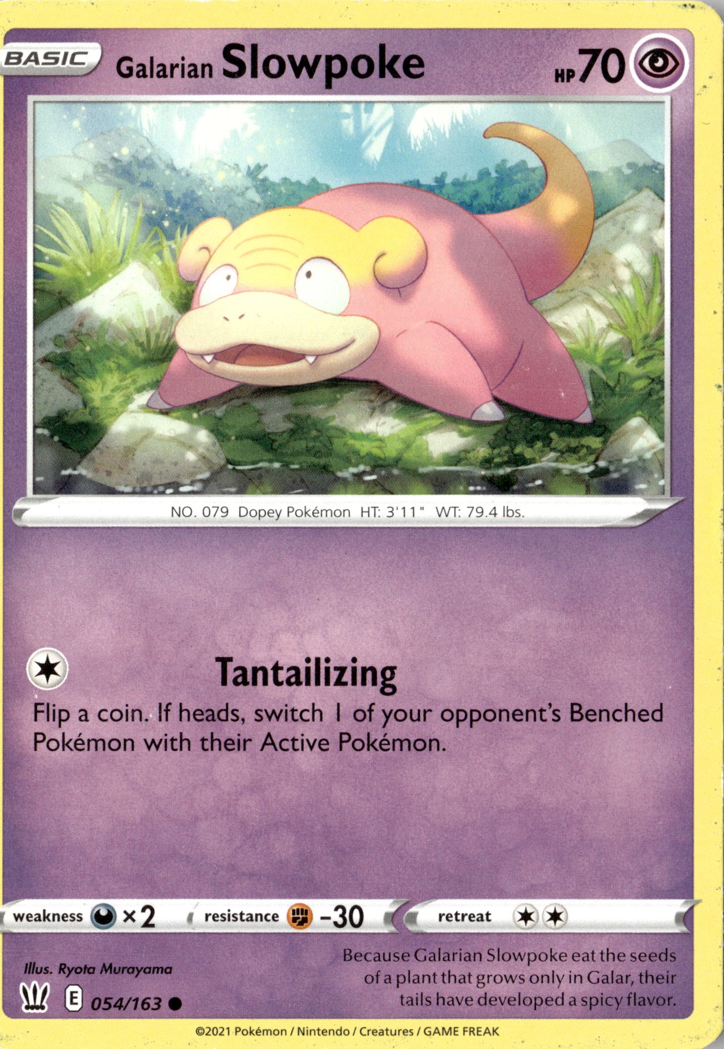 2021 Pokemon Bst En Galarian Slowpoke graded slab