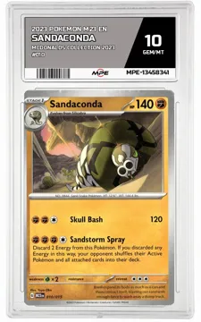 2023 POKEMON M23 EN MCDONALDS COLLECTION 2023 #010 Sandaconda MPE 10 GEM/MT — graded card up for auction